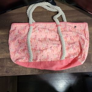 No boundaries coral rope tote